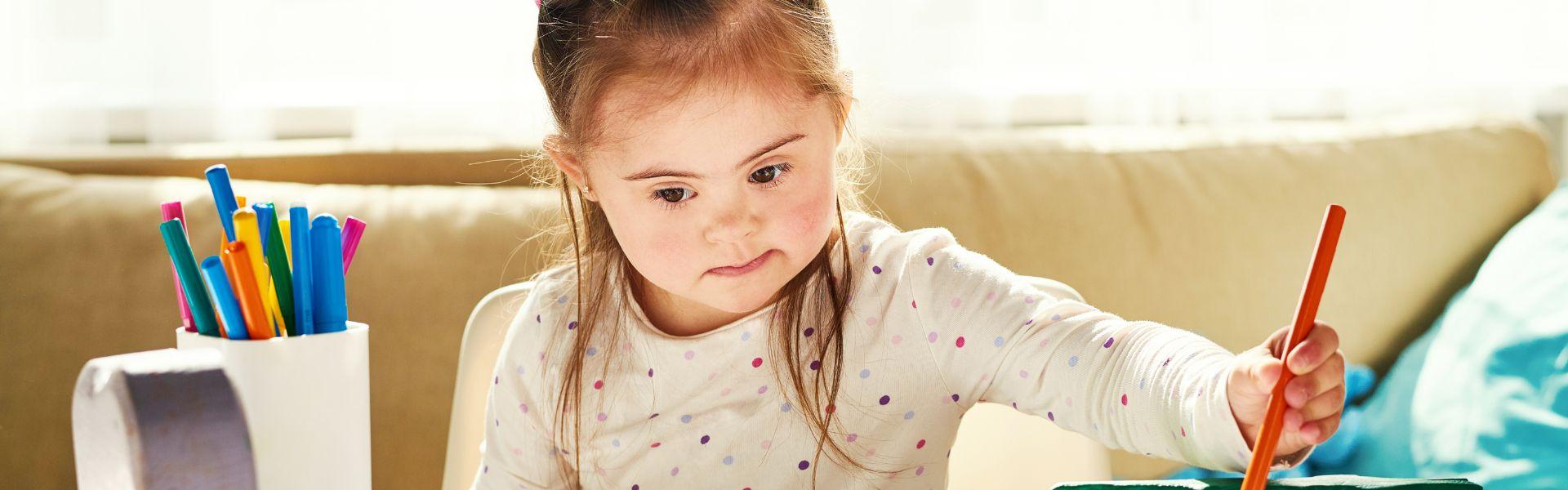 Little girl with Down Syndrome