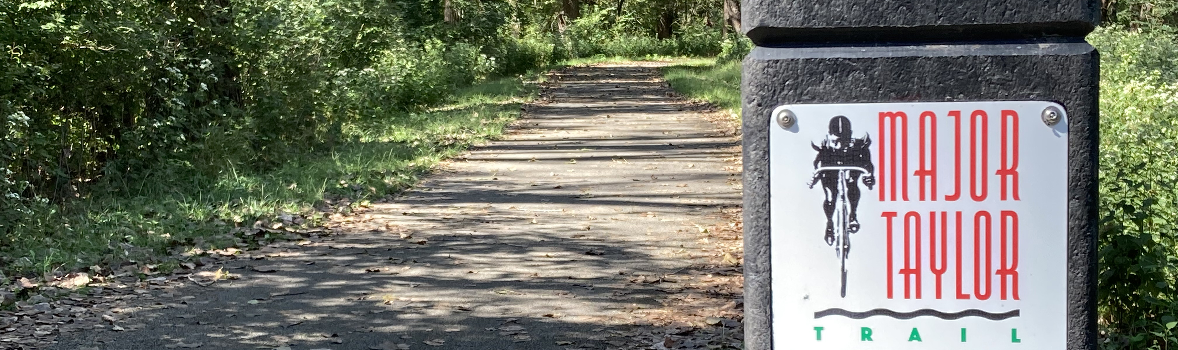 Major Taylor Trail marker and trail