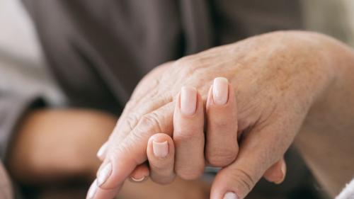 Caregiver's hands