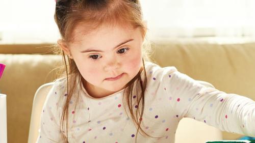 Little girl with Down Syndrome