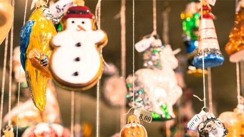 Ornaments at Holiday Market