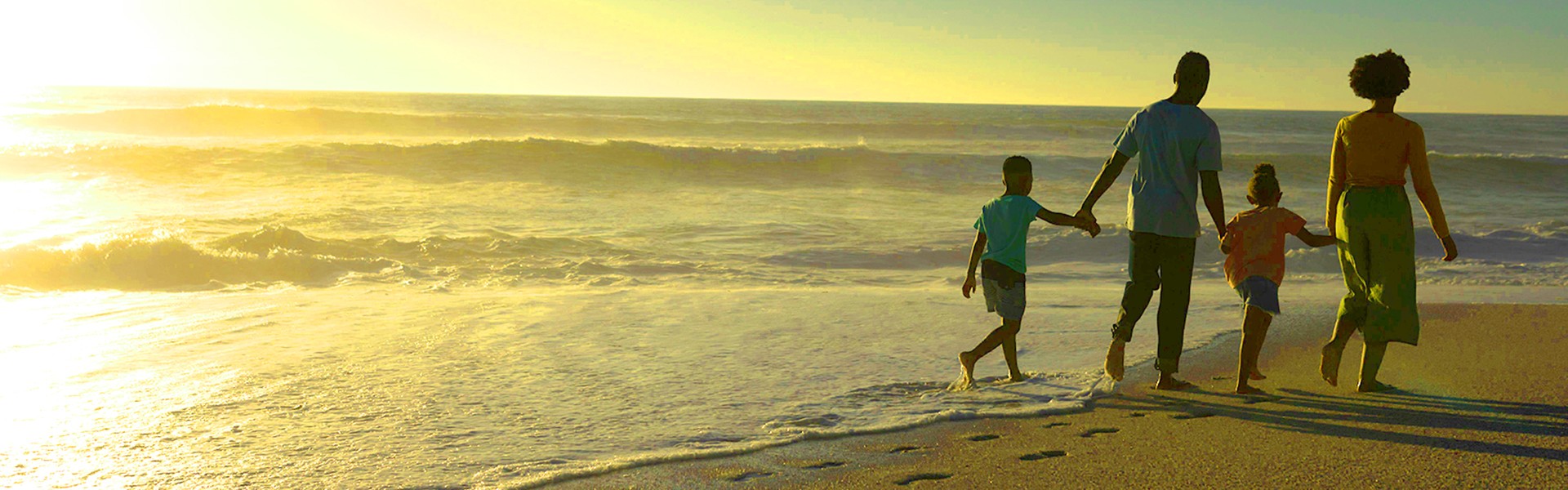 Family at the beach