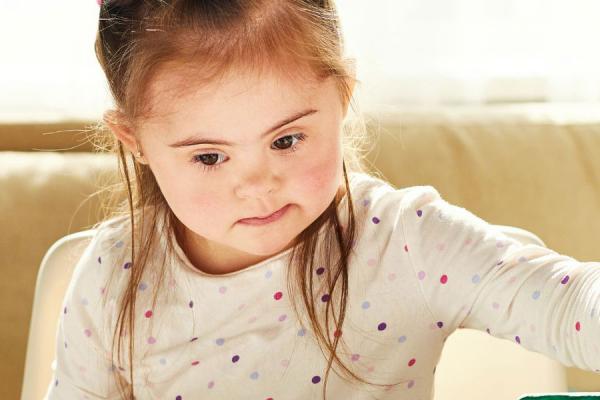 Little girl with Down Syndrome