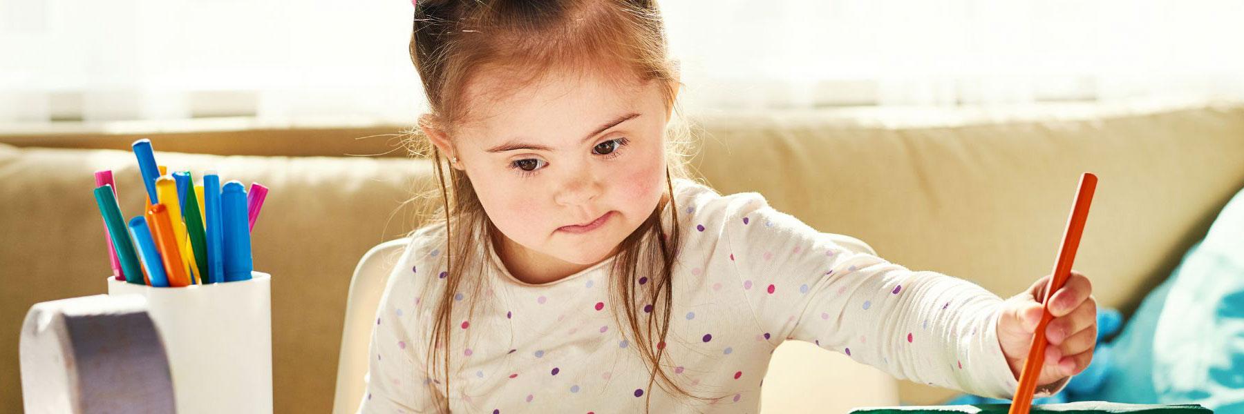 Little girl with Down Syndrome