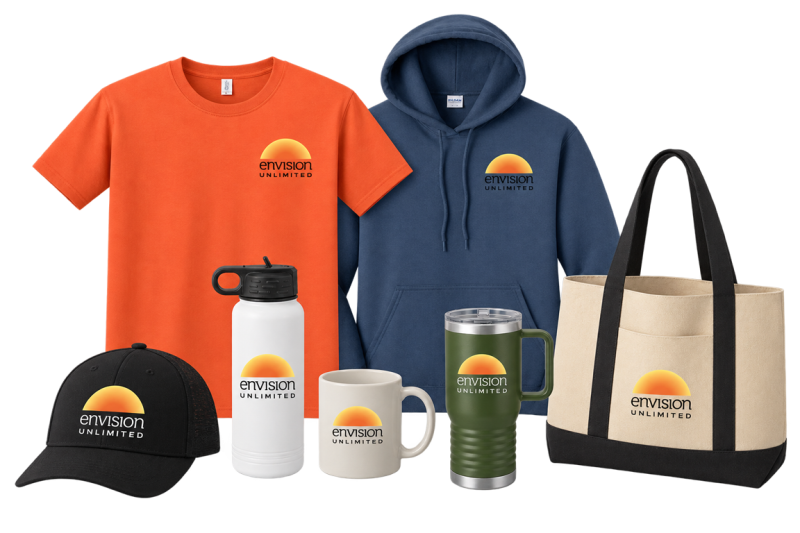 Assortment of Envision Unlimited Merchandise