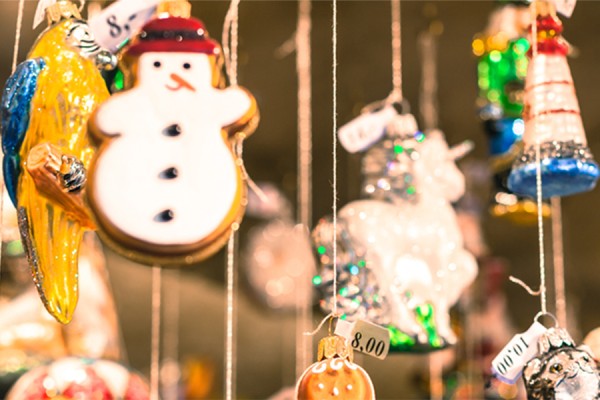Ornaments at Holiday Market