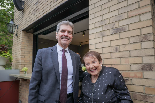 Envision CEO celebrates the retirement of a board member.